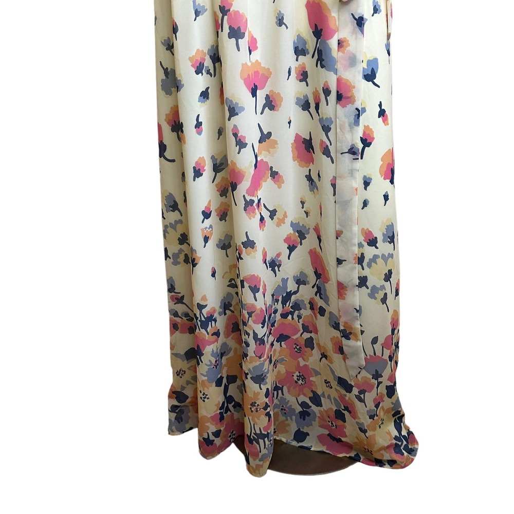 Modcloth Illuminated Elegance Chiffon Cream Floral Maxi Dress W/Belt sz 1X NWOT - Picture 7 of 11